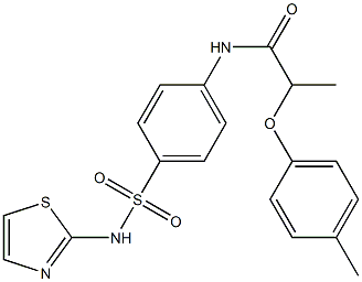 2-(4-methylphenoxy)-N-{4-[(1,3-thiazol-2-ylamino)sulfonyl]phenyl}propanamide Struktur