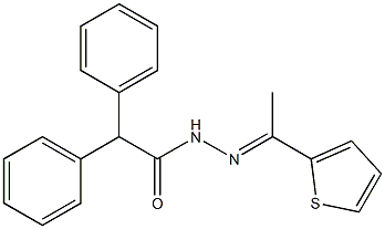 2,2-diphenyl-N'-[(E)-1-(2-thienyl)ethylidene]acetohydrazide Struktur