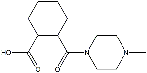 2-[(4-methyl-1-piperazinyl)carbonyl]cyclohexanecarboxylic acid Struktur