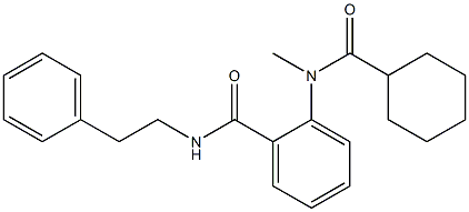 2-[(cyclohexylcarbonyl)(methyl)amino]-N-phenethylbenzamide Struktur