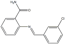 2-{[(E)-(3-chlorophenyl)methylidene]amino}benzamide Struktur