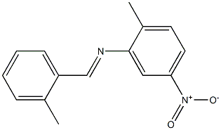 N-(2-methyl-5-nitrophenyl)-N-[(E)-(2-methylphenyl)methylidene]amine Struktur