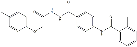 2-methyl-N-[4-({2-[2-(4-methylphenoxy)acetyl]hydrazino}carbonyl)phenyl]benzamide Struktur