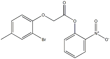 2-nitrophenyl 2-(2-bromo-4-methylphenoxy)acetate Struktur