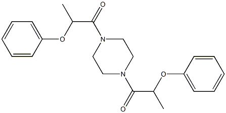 2-phenoxy-1-[4-(2-phenoxypropanoyl)-1-piperazinyl]-1-propanone Struktur