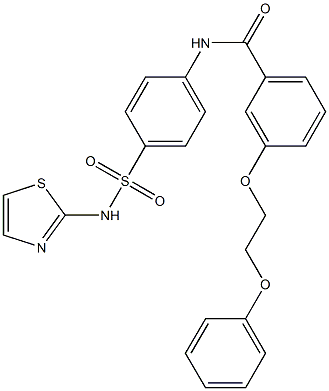 3-(2-phenoxyethoxy)-N-{4-[(1,3-thiazol-2-ylamino)sulfonyl]phenyl}benzamide Struktur