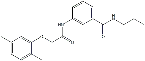 3-{[2-(2,5-dimethylphenoxy)acetyl]amino}-N-propylbenzamide Struktur