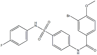 3-bromo-N-{4-[(4-fluoroanilino)sulfonyl]phenyl}-4-methoxybenzamide Struktur