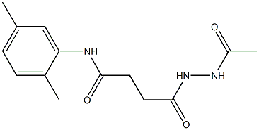 4-(2-acetylhydrazino)-N-(2,5-dimethylphenyl)-4-oxobutanamide Struktur