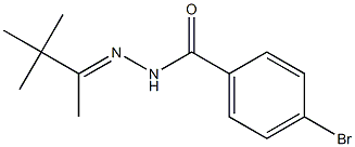 4-bromo-N'-[(E)-1,2,2-trimethylpropylidene]benzohydrazide Struktur