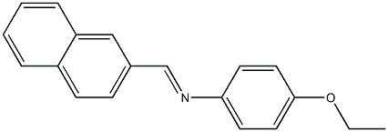 N-(4-ethoxyphenyl)-N-[(E)-2-naphthylmethylidene]amine Struktur