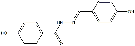 4-hydroxy-N'-[(E)-(4-hydroxyphenyl)methylidene]benzohydrazide Struktur