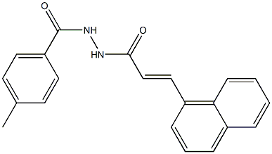 4-methyl-N'-[(E)-3-(1-naphthyl)-2-propenoyl]benzohydrazide Struktur