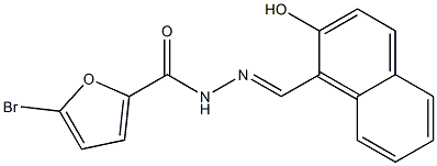 5-bromo-N'-[(E)-(2-hydroxy-1-naphthyl)methylidene]-2-furohydrazide Struktur