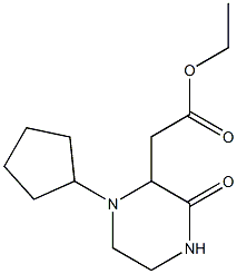 ethyl 2-(1-cyclopentyl-3-oxo-2-piperazinyl)acetate Struktur