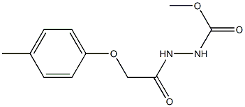 methyl 2-[2-(4-methylphenoxy)acetyl]-1-hydrazinecarboxylate Struktur