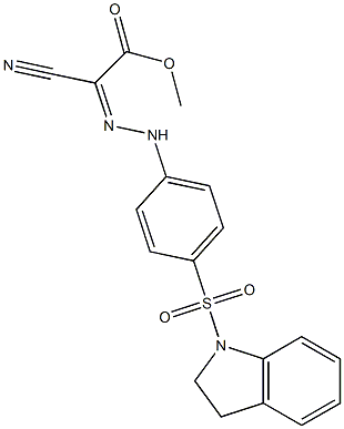 methyl 2-cyano-2-{(Z)-2-[4-(2,3-dihydro-1H-indol-1-ylsulfonyl)phenyl]hydrazono}acetate Struktur