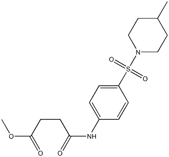 methyl 4-{4-[(4-methyl-1-piperidinyl)sulfonyl]anilino}-4-oxobutanoate Struktur