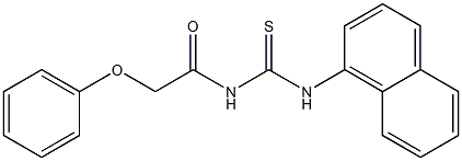 N-(1-naphthyl)-N'-(2-phenoxyacetyl)thiourea Struktur