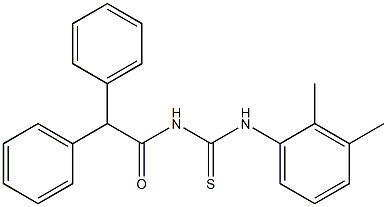 N-(2,3-dimethylphenyl)-N'-(2,2-diphenylacetyl)thiourea Struktur