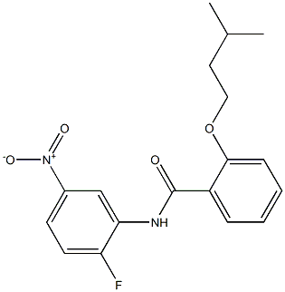 N-(2-fluoro-5-nitrophenyl)-2-(isopentyloxy)benzamide Struktur