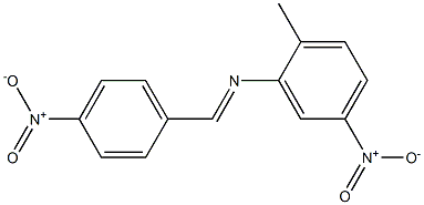 2-methyl-5-nitro-N-[(E)-(4-nitrophenyl)methylidene]aniline Struktur