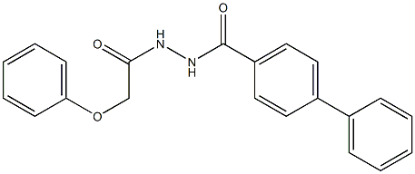 N'-(2-phenoxyacetyl)[1,1'-biphenyl]-4-carbohydrazide Struktur