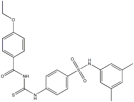 N-(3,5-dimethylphenyl)-4-({[(4-ethoxybenzoyl)amino]carbothioyl}amino)benzenesulfonamide Struktur