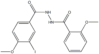 N'-(3-iodo-4-methoxybenzoyl)-2-methoxybenzohydrazide Struktur