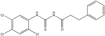 N-(3-phenylpropanoyl)-N'-(2,4,5-trichlorophenyl)thiourea Struktur