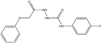 N-(4-fluorophenyl)-2-(2-phenoxyacetyl)-1-hydrazinecarbothioamide Struktur