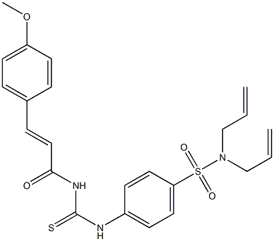 N,N-diallyl-4-[({[(E)-3-(4-methoxyphenyl)-2-propenoyl]amino}carbothioyl)amino]benzenesulfonamide Struktur