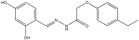 N'-[(E)-(2,4-dihydroxyphenyl)methylidene]-2-(4-ethylphenoxy)acetohydrazide Struktur