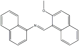 N-[(E)-(2-methoxy-1-naphthyl)methylidene]-N-(1-naphthyl)amine Struktur