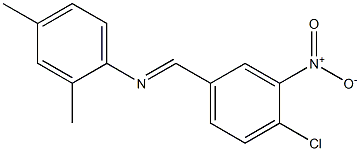 N-[(E)-(4-chloro-3-nitrophenyl)methylidene]-N-(2,4-dimethylphenyl)amine Struktur