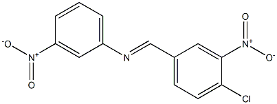 N-[(E)-(4-chloro-3-nitrophenyl)methylidene]-N-(3-nitrophenyl)amine Struktur