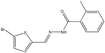 N'-[(E)-(5-bromo-2-thienyl)methylidene]-2-methylbenzohydrazide Struktur