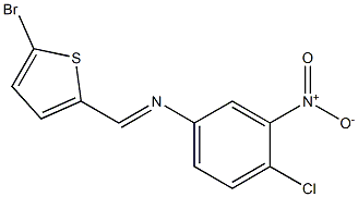 N-[(E)-(5-bromo-2-thienyl)methylidene]-N-(4-chloro-3-nitrophenyl)amine Struktur