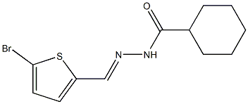 N'-[(E)-(5-bromo-2-thienyl)methylidene]cyclohexanecarbohydrazide Struktur