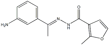 N'-[(E)-1-(3-aminophenyl)ethylidene]-2-methyl-3-furohydrazide Struktur