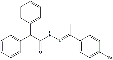 N'-[(E)-1-(4-bromophenyl)ethylidene]-2,2-diphenylacetohydrazide Struktur