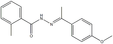 N'-[(E)-1-(4-methoxyphenyl)ethylidene]-2-methylbenzohydrazide Struktur