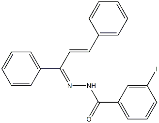 N'-[(Z,2E)-1,3-diphenyl-2-propenylidene]-3-iodobenzohydrazide Struktur