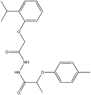 N'-[2-(2-isopropylphenoxy)acetyl]-2-(4-methylphenoxy)propanohydrazide Struktur