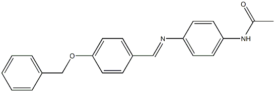 N-[4-({(E)-[4-(benzyloxy)phenyl]methylidene}amino)phenyl]acetamide Struktur