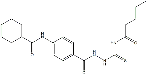 N-[4-({2-[(pentanoylamino)carbothioyl]hydrazino}carbonyl)phenyl]cyclohexanecarboxamide Struktur