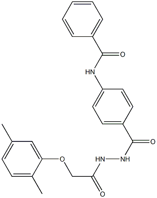 N-[4-({2-[2-(2,5-dimethylphenoxy)acetyl]hydrazino}carbonyl)phenyl]benzamide Struktur