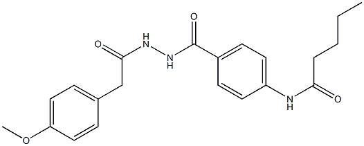 N-[4-({2-[2-(4-methoxyphenyl)acetyl]hydrazino}carbonyl)phenyl]pentanamide Struktur