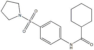 N-[4-(1-pyrrolidinylsulfonyl)phenyl]cyclohexanecarboxamide Struktur