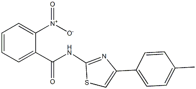 N-[4-(4-methylphenyl)-1,3-thiazol-2-yl]-2-nitrobenzamide Struktur